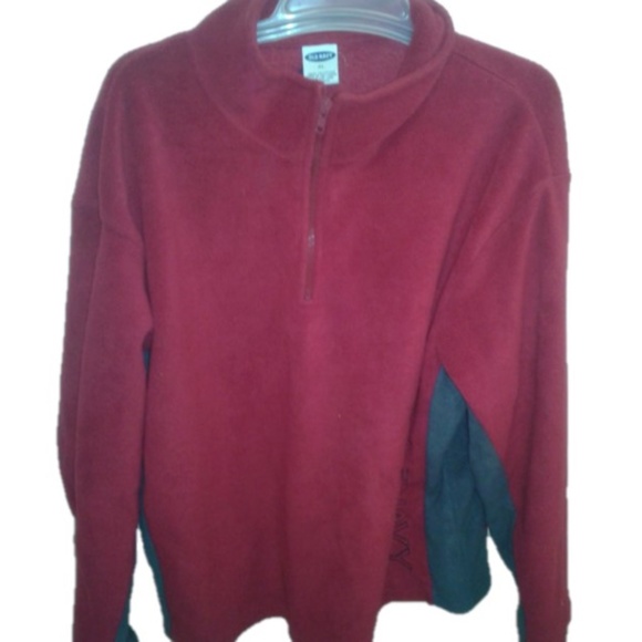 Old Navy Other - Old Navy Men's Red and Gray fleece Jacket XL